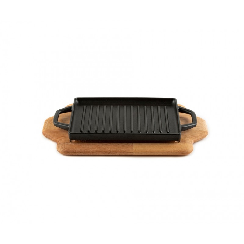 Dessous de plat en bois pour mini plaque en fonte Hosse HSDDHP1522 | Dessous de plat en bois |  |