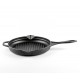 Poêle grill en fonte émaillée Hosse, Black Onyx, Ф24cm | Poêle grill en fonte | Poêle en fonte |
