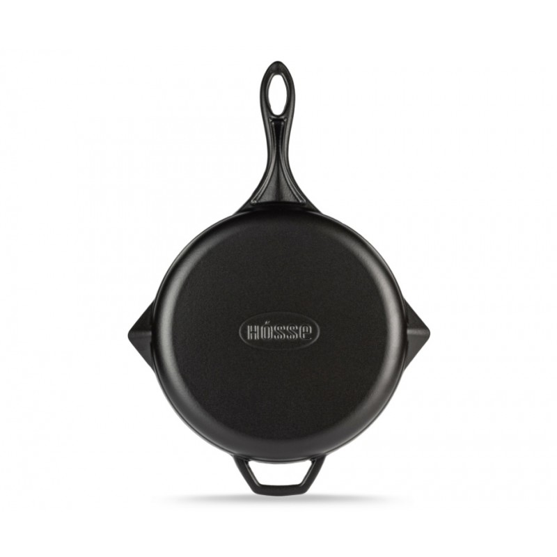 Poêle grill en fonte émaillée Hosse, Black Onyx, Ф28cm | Poêle grill en fonte | Poêle en fonte |