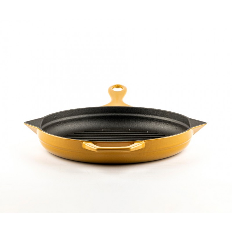 Poêle grill en fonte émaillée Hosse, Dijon, Ф24cm | Poêle grill en fonte | Poêle en fonte |
