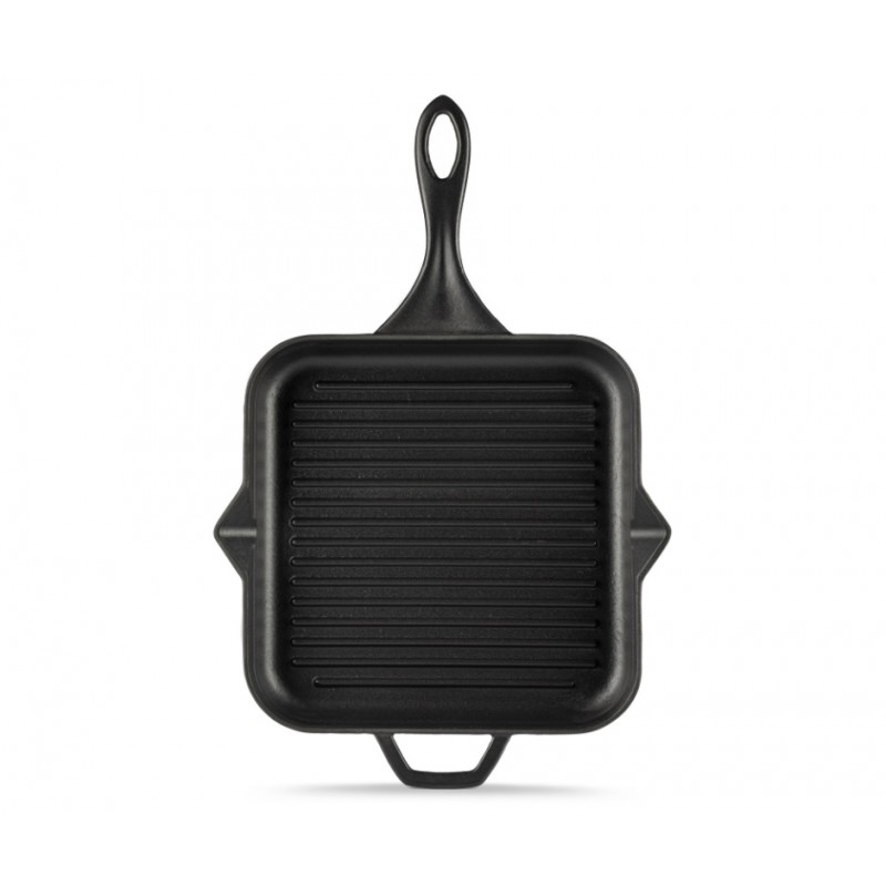 Poêle grill en fonte émaillée Solagio, Black Onyx, 28x28cm - Poêle en fonte