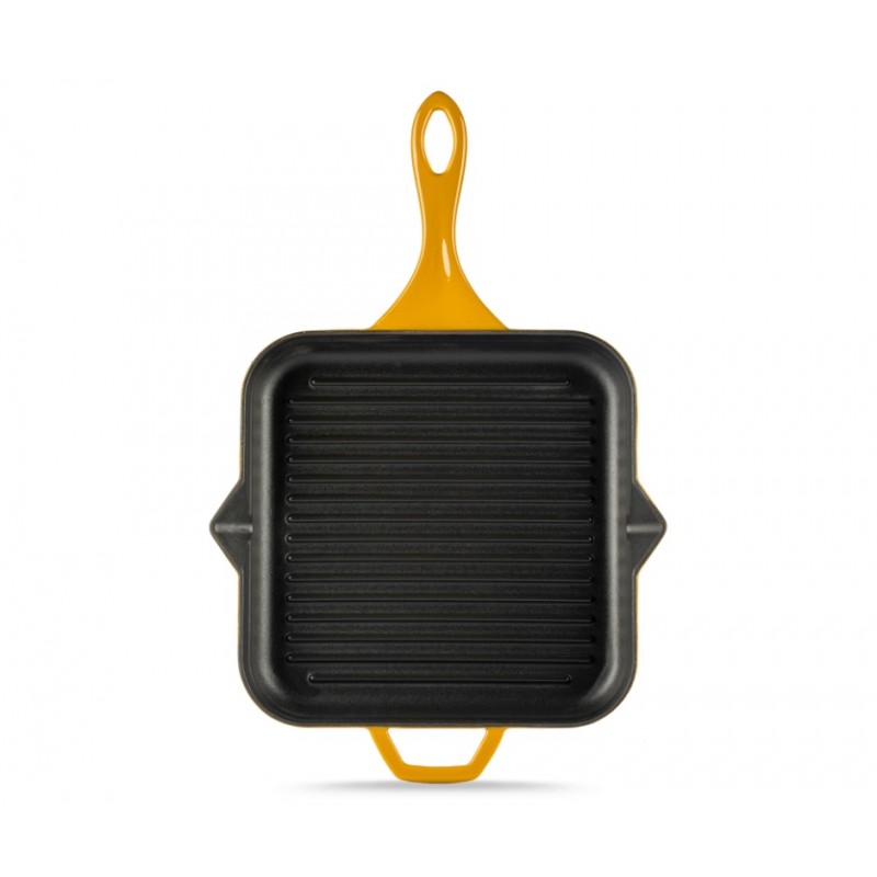 Poêle grill en fonte émaillée Solagio, Dijon, 28х28cm - Poêle en fonte