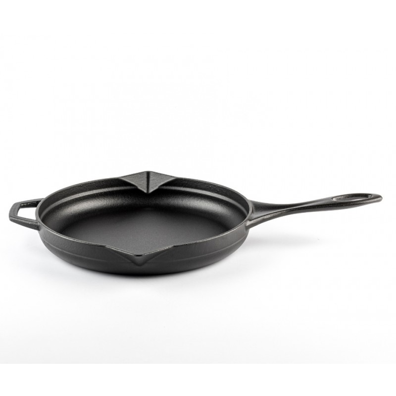 Poêle en fonte émaillée Hosse, Black Onyx, Ф24cm | Poêle plate en fonte | Poêle en fonte |