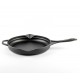Poêle en fonte émaillée Hosse, Black Onyx, Ф24cm | Poêle plate en fonte | Poêle en fonte |