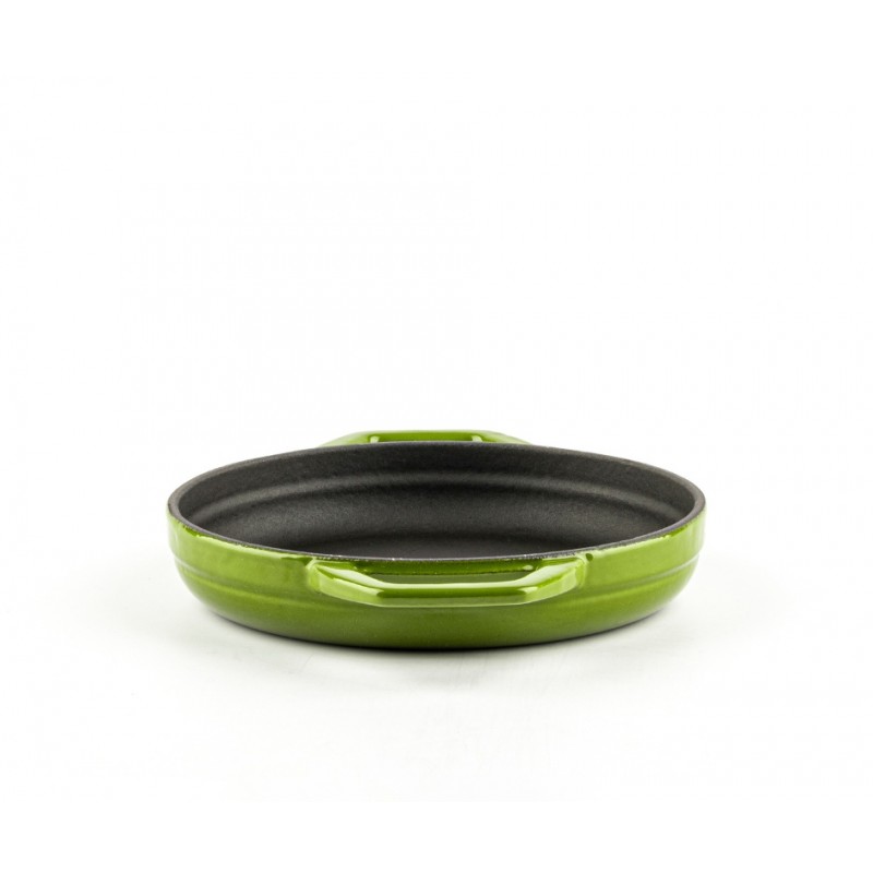 Poêle en fonte avec deux poignées émaillée Hosse, Bamboo, Ф16cm | Poêle plate en fonte | Poêle en fonte |