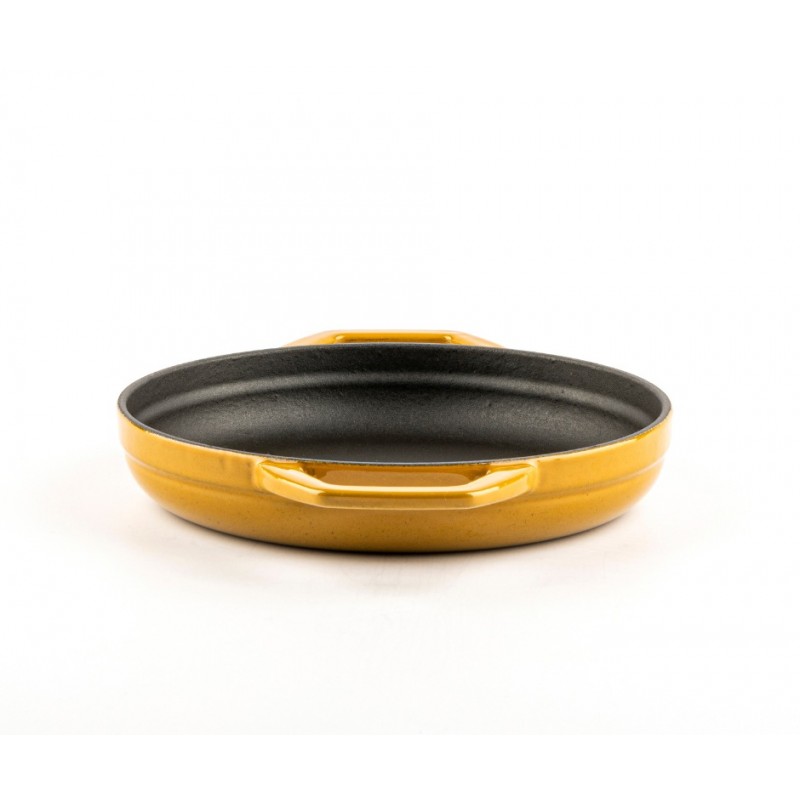 Poêle en fonte avec deux poignées émaillée Hosse, Dijon, Ф19cm | Poêle plate en fonte | Poêle en fonte |