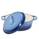 Cocotte en fonte émaillée, Bleu, ovale, 33x27см | Cocotte en fonte |  |