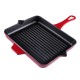 Poêle grill en fonte émaillée Hosse, Rubin, 26x32cm | Poêle grill en fonte | Poêle en fonte |