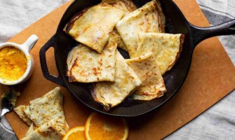 Crêpes au beurre d'orange et au cognac